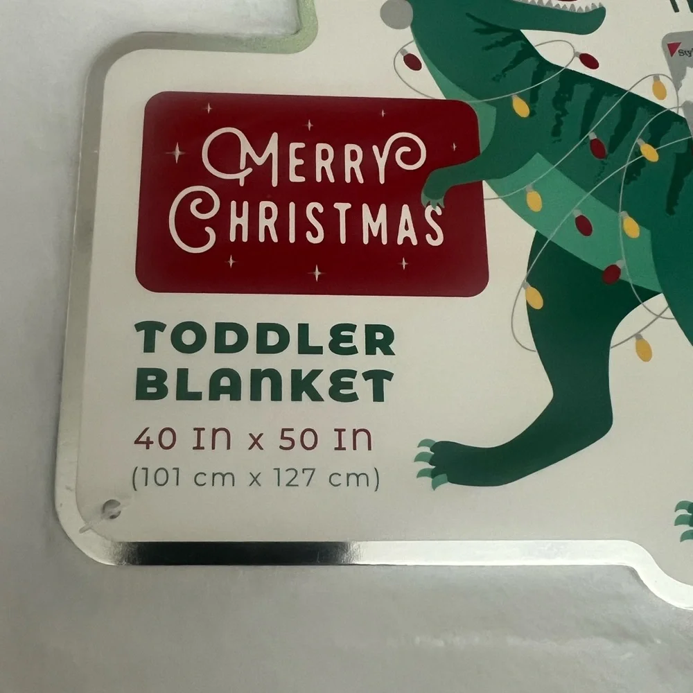 Christmas holiday dinosaur blanket